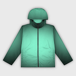 Ветровка с капюшоном женская Аквамариновый градиент, цвет: 3D-черный