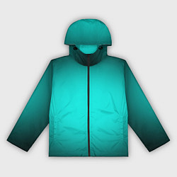 Ветровка с капюшоном женская Бирюзовый градиент, цвет: 3D-черный