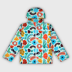 Ветровка с капюшоном женская Colorful patterns, цвет: 3D-белый