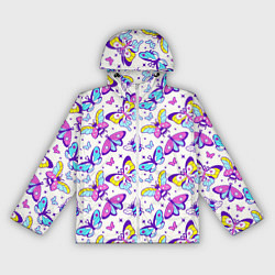 Ветровка с капюшоном женская Насекомые, цвет: 3D-белый