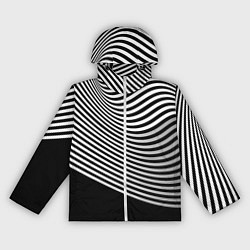 Ветровка с капюшоном женская Trendy raster pattern, цвет: 3D-белый