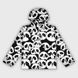 Ветровка с капюшоном женская Весёлые панды, цвет: 3D-белый