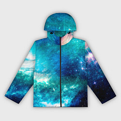 Ветровка с капюшоном женская Звёздная Вселенная, цвет: 3D-черный