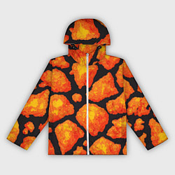 Ветровка с капюшоном женская Обжигающая лава, цвет: 3D-белый