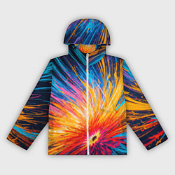 Ветровка с капюшоном женская Абстрактный цветок, цвет: 3D-белый