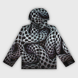 Ветровка с капюшоном женская Металлический спрут, цвет: 3D-черный