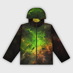Ветровка с капюшоном женская Зеленый туман, цвет: 3D-черный