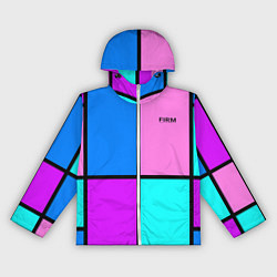 Ветровка с капюшоном женская Firm аля 80-е, цвет: 3D-белый