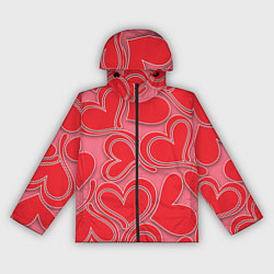 Ветровка с капюшоном женская Love hearts, цвет: 3D-черный