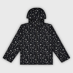 Ветровка с капюшоном женская Метеориты в космосе, цвет: 3D-черный