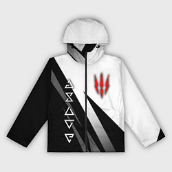 Ветровка с капюшоном женская The witcher - знаки, цвет: 3D-черный