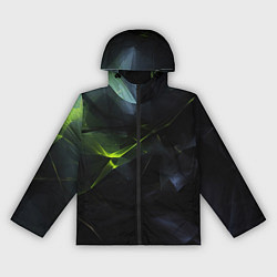 Ветровка с капюшоном женская Black green elements, цвет: 3D-черный