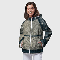 Ветровка с капюшоном женская Стеклянка, цвет: 3D-белый — фото 2