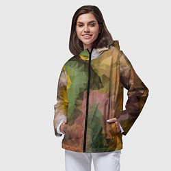 Ветровка с капюшоном женская Абстрактный узорчик, цвет: 3D-черный — фото 2