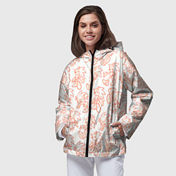 Ветровка с капюшоном женская Паттерн Sonic, цвет: 3D-черный — фото 2