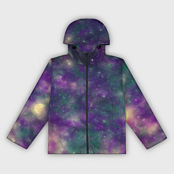 Ветровка с капюшоном женская Космос День и ночь, цвет: 3D-черный