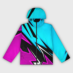 Ветровка с капюшоном женская Неоновая униформа для зала, цвет: 3D-черный
