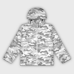 Ветровка с капюшоном женская Камуфляж серый, цвет: 3D-белый