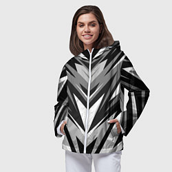 Ветровка с капюшоном женская Спортивная униформа - фитнес, цвет: 3D-белый — фото 2