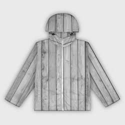 Ветровка с капюшоном женская Серые доски, цвет: 3D-белый