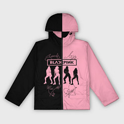 Ветровка с капюшоном женская Blackpink силуэт девушек, цвет: 3D-черный