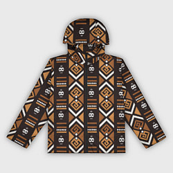 Ветровка с капюшоном женская African узор, цвет: 3D-черный