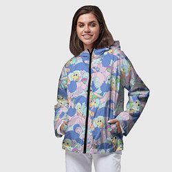 Ветровка с капюшоном женская Грифончики, цвет: 3D-черный — фото 2