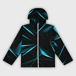 Ветровка с капюшоном женская Light blue hexagon, цвет: 3D-белый