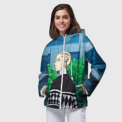 Ветровка с капюшоном женская Кэн Рюгудзи, цвет: 3D-белый — фото 2