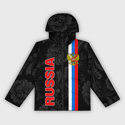 Ветровка с капюшоном женская Russia black style, цвет: 3D-черный