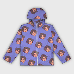 Ветровка с капюшоном женская Тимоти Шаламе узор, цвет: 3D-белый