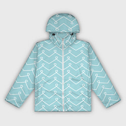 Ветровка с капюшоном женская Небо голубое, цвет: 3D-белый