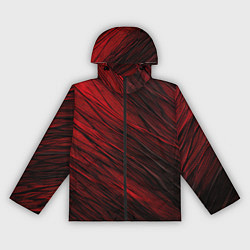 Ветровка с капюшоном женская Black red texture, цвет: 3D-черный