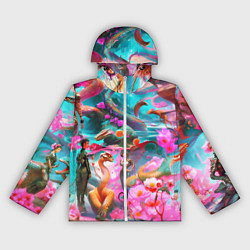 Ветровка с капюшоном женская Фантазия сон, цвет: 3D-белый