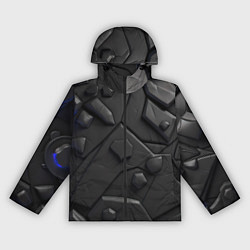 Ветровка с капюшоном женская Черные объемные вставки, цвет: 3D-черный