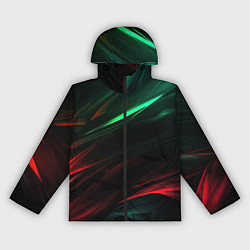 Ветровка с капюшоном женская Dark red and green, цвет: 3D-черный