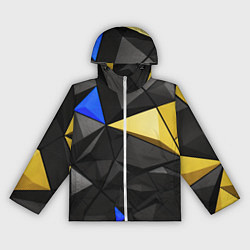 Ветровка с капюшоном женская Black yellow elements, цвет: 3D-белый