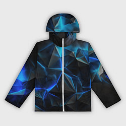 Ветровка с капюшоном женская Blue abstract ice, цвет: 3D-белый