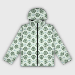 Ветровка с капюшоном женская Веточки и полоски, цвет: 3D-черный