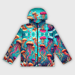 Ветровка с капюшоном женская Медуза в стиле арт, цвет: 3D-черный