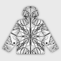 Ветровка с капюшоном женская Абстрактный контрастный паттерн, цвет: 3D-черный
