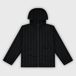 Ветровка с капюшоном женская Чёрно-синий полосатый, цвет: 3D-черный