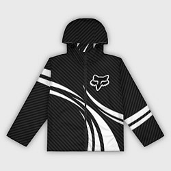 Ветровка с капюшоном женская Fox carbon line - white, цвет: 3D-черный