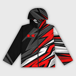 Ветровка с капюшоном женская Kawasaki - red uniform, цвет: 3D-черный