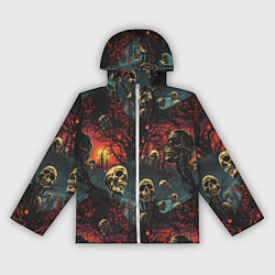 Ветровка с капюшоном женская Нечистый дух, цвет: 3D-белый