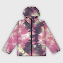 Ветровка с капюшоном женская Tie-Dye дизайн, цвет: 3D-черный