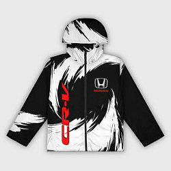 Ветровка с капюшоном женская Honda - белые краски, цвет: 3D-черный