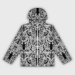 Ветровка с капюшоном женская Bats and moths - gothic pattern, цвет: 3D-белый