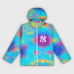 Ветровка с капюшоном женская New York Yankees - baseball team - logo, цвет: 3D-белый