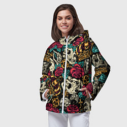 Ветровка с капюшоном женская A pattern for a hipster, цвет: 3D-белый — фото 2